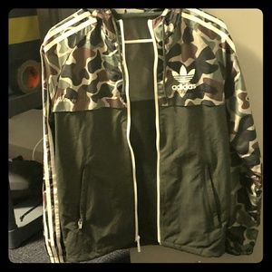 ADIDAS Camo Jacket Windbreaker Small